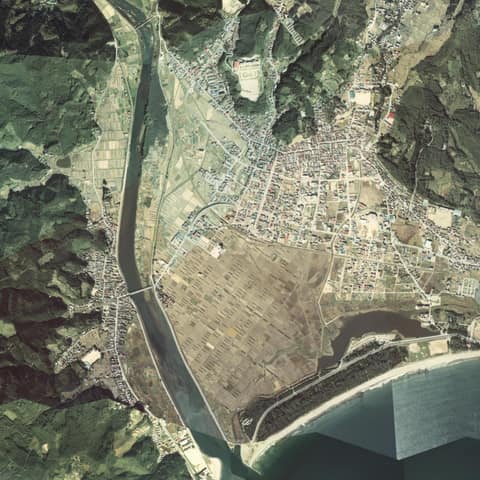 高田町・旧駅前・大町周辺(1974年～1978年に撮影された空中写真)
