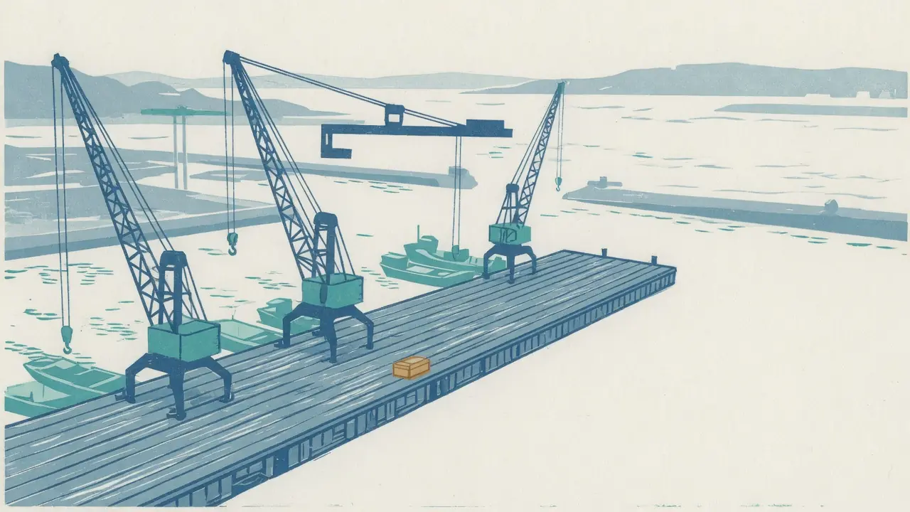 釜石市の15年を、全部読みますの解説に添えた絵。記事の内容を表す作り絵で、実在の場所や人を撮影した写真ではありません